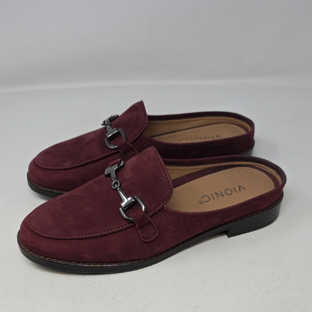 Vionic Red Mules Comfortable Stylish Footwear Size 7